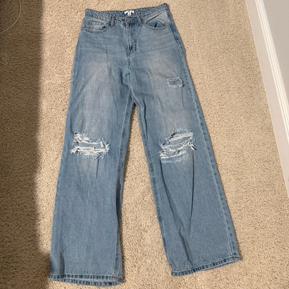 BP Light Blue Distressed Boyfriend Jeans